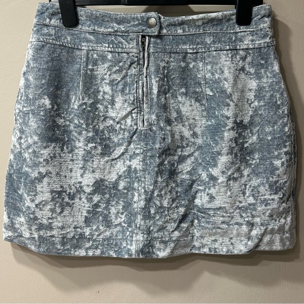 Free People  blue velvet skirt Size 8